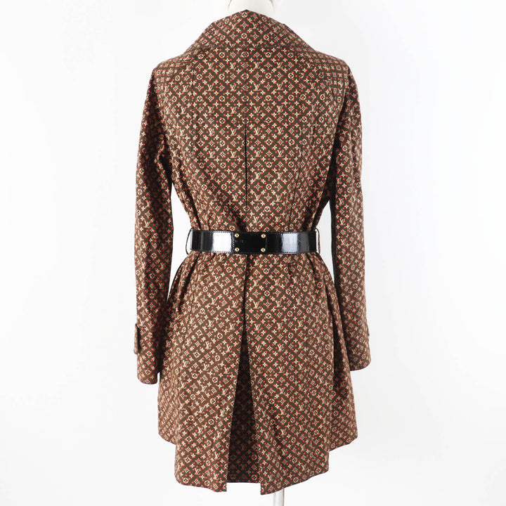 Discounted Very Good LOUIS VUITTON MACKINTOSH coat Rubberized Brown cotton Women 34