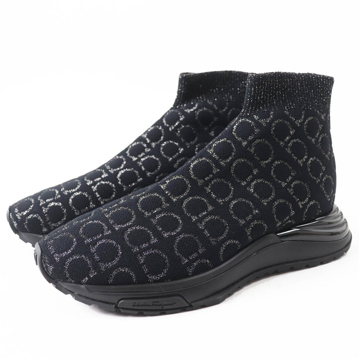 Pristine Salvatore Ferragamo sneakers Gancini all-over print knit Women 5.5