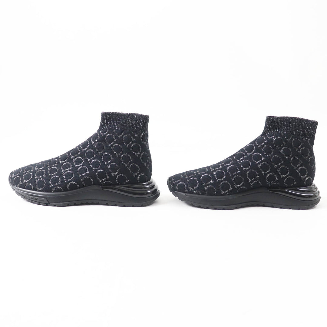Pristine Salvatore Ferragamo sneakers Gancini all-over print knit Women 5.5