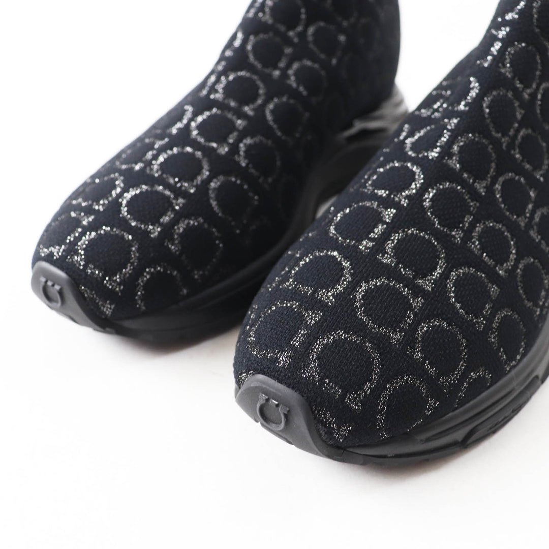 Pristine Salvatore Ferragamo sneakers Gancini all-over print knit Women 5.5