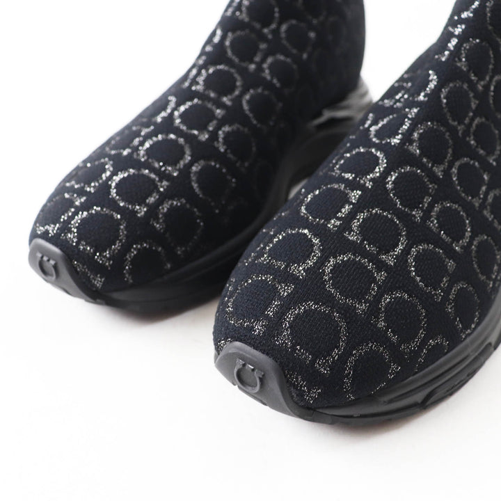 Pristine Salvatore Ferragamo sneakers Gancini all-over print knit Women 5.5
