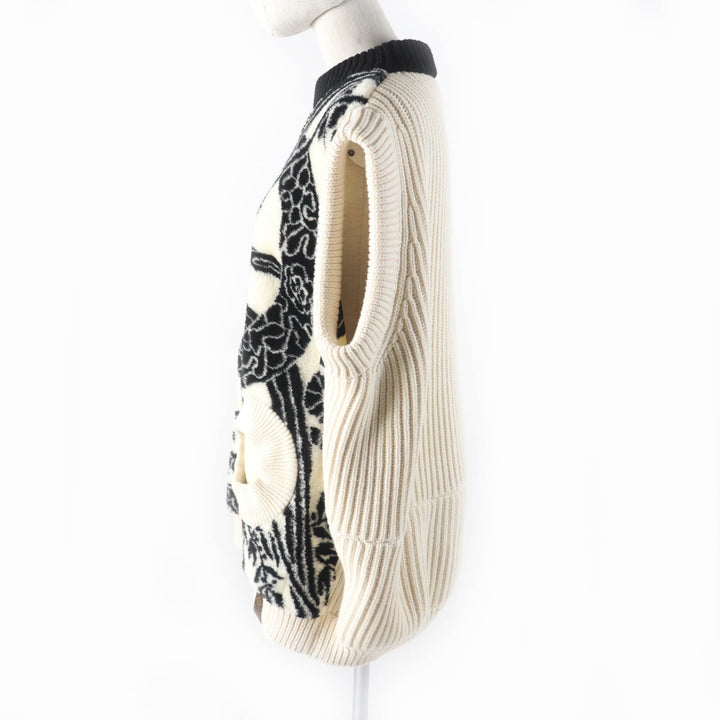 LOUIS VUITTON Best Ivory black wool Women XS