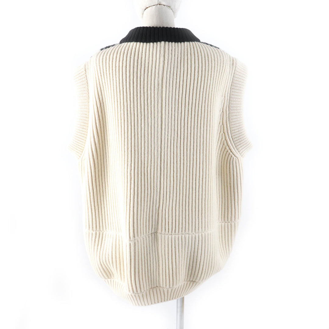 LOUIS VUITTON Best Ivory black wool Women XS