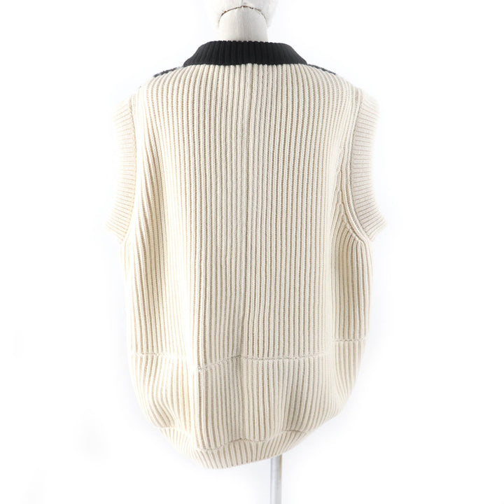 LOUIS VUITTON Best Ivory black wool Women XS