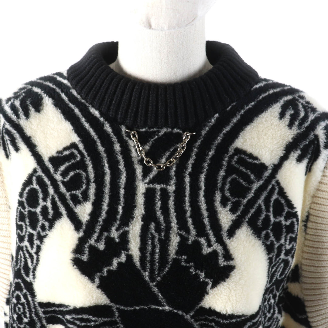 LOUIS VUITTON Best Ivory black wool Women XS