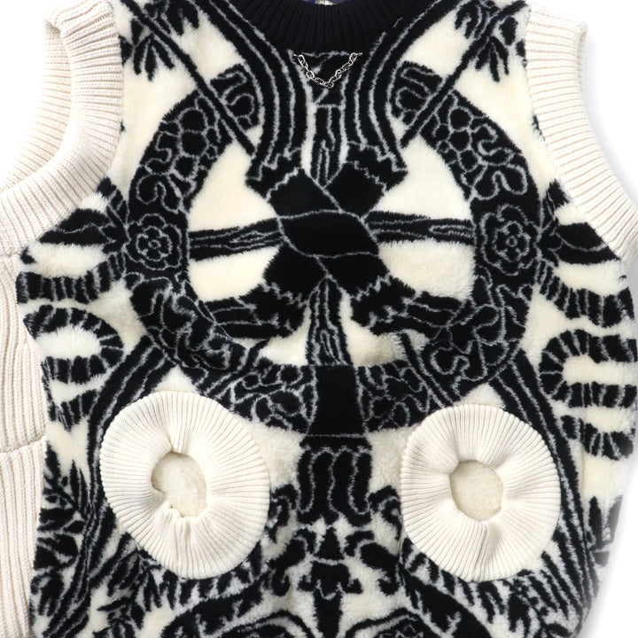 LOUIS VUITTON Best Ivory black wool Women XS