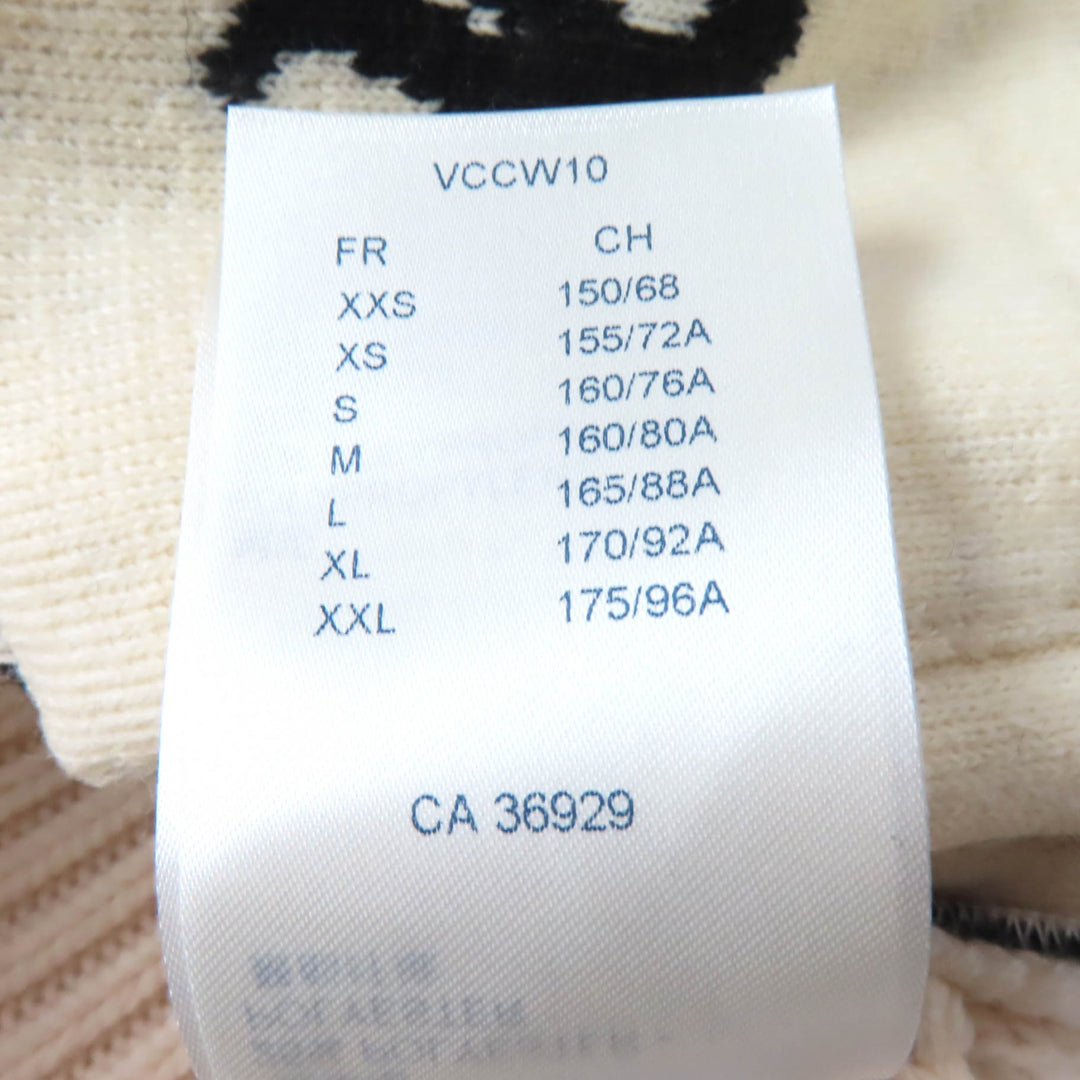 LOUIS VUITTON Best Ivory black wool Women XS