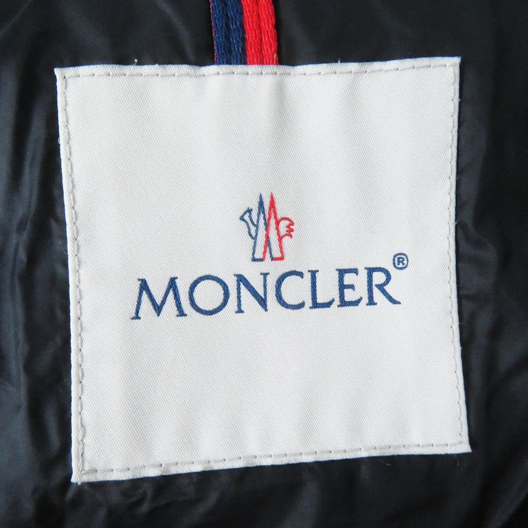 Great MONCLER down coat HERMINE Patch and hooded long black Nylon Women 0