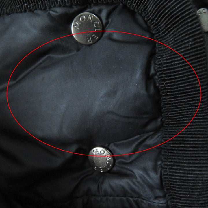 Great MONCLER down coat HERMINE Patch and hooded long black Nylon Women 0