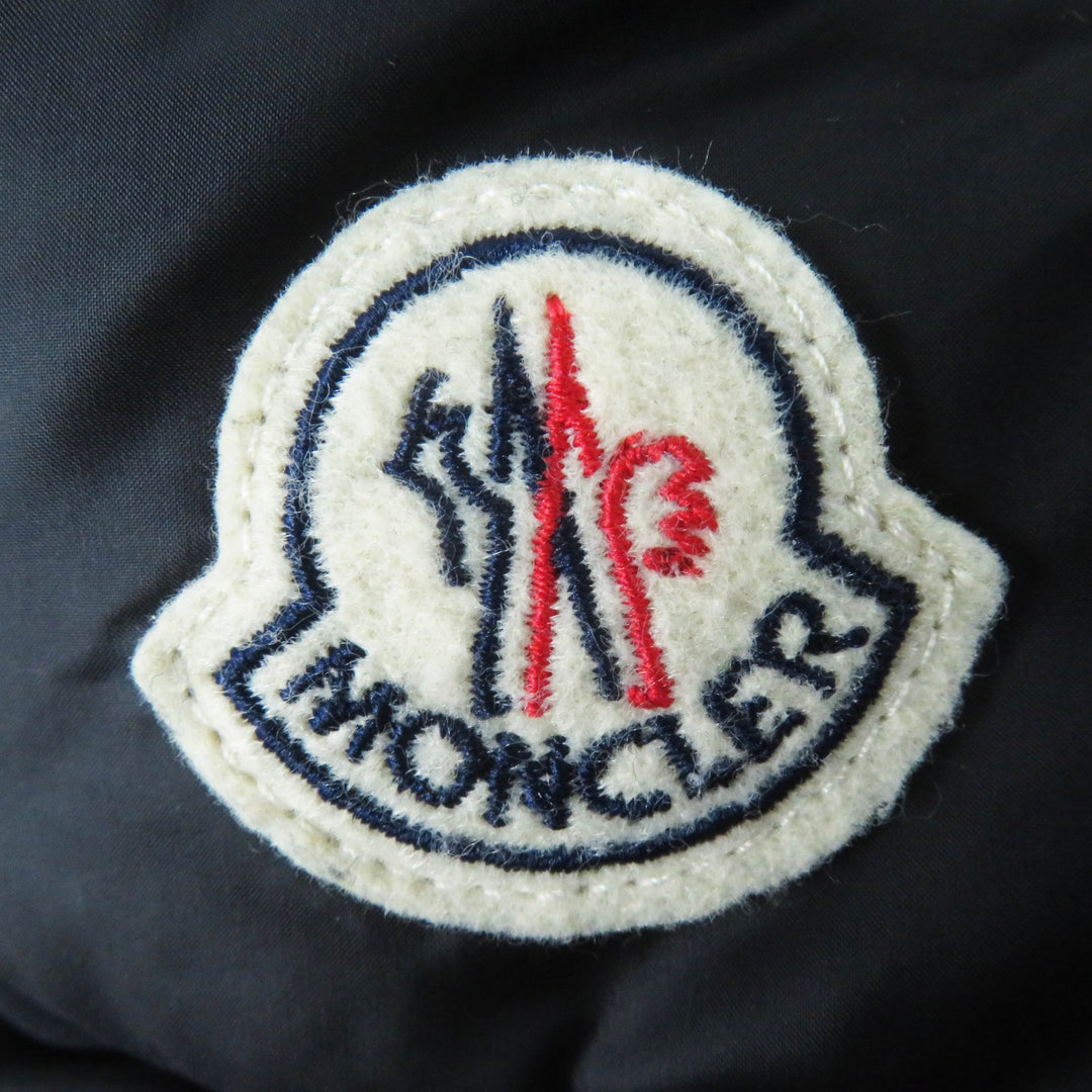 Great MONCLER down coat HERMINE Patch and hooded long black Nylon Women 0