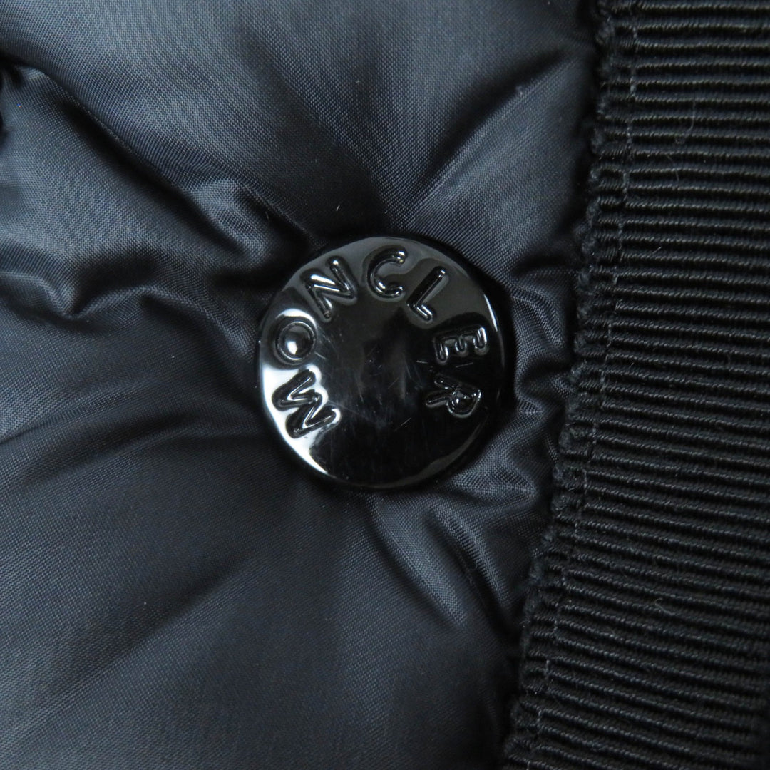 Great MONCLER down coat HERMINE Patch and hooded long black Nylon Women 0