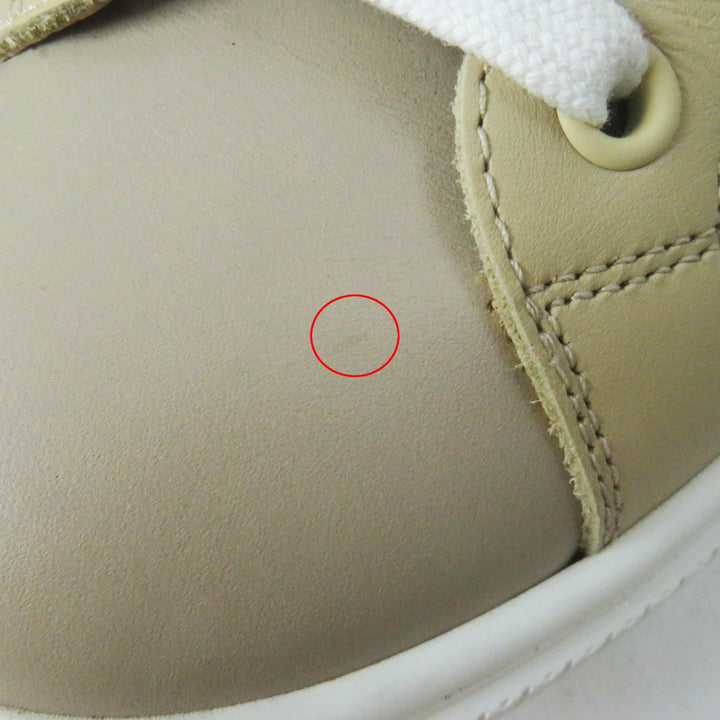 Excellent HERMES High cut sneakers Daydream kelly buckle White beige leather