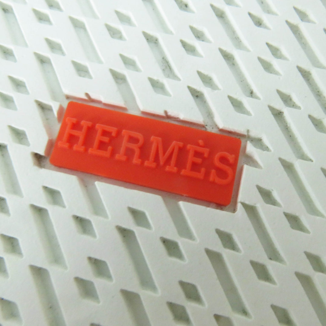 Excellent HERMES High cut sneakers Daydream kelly buckle White beige leather