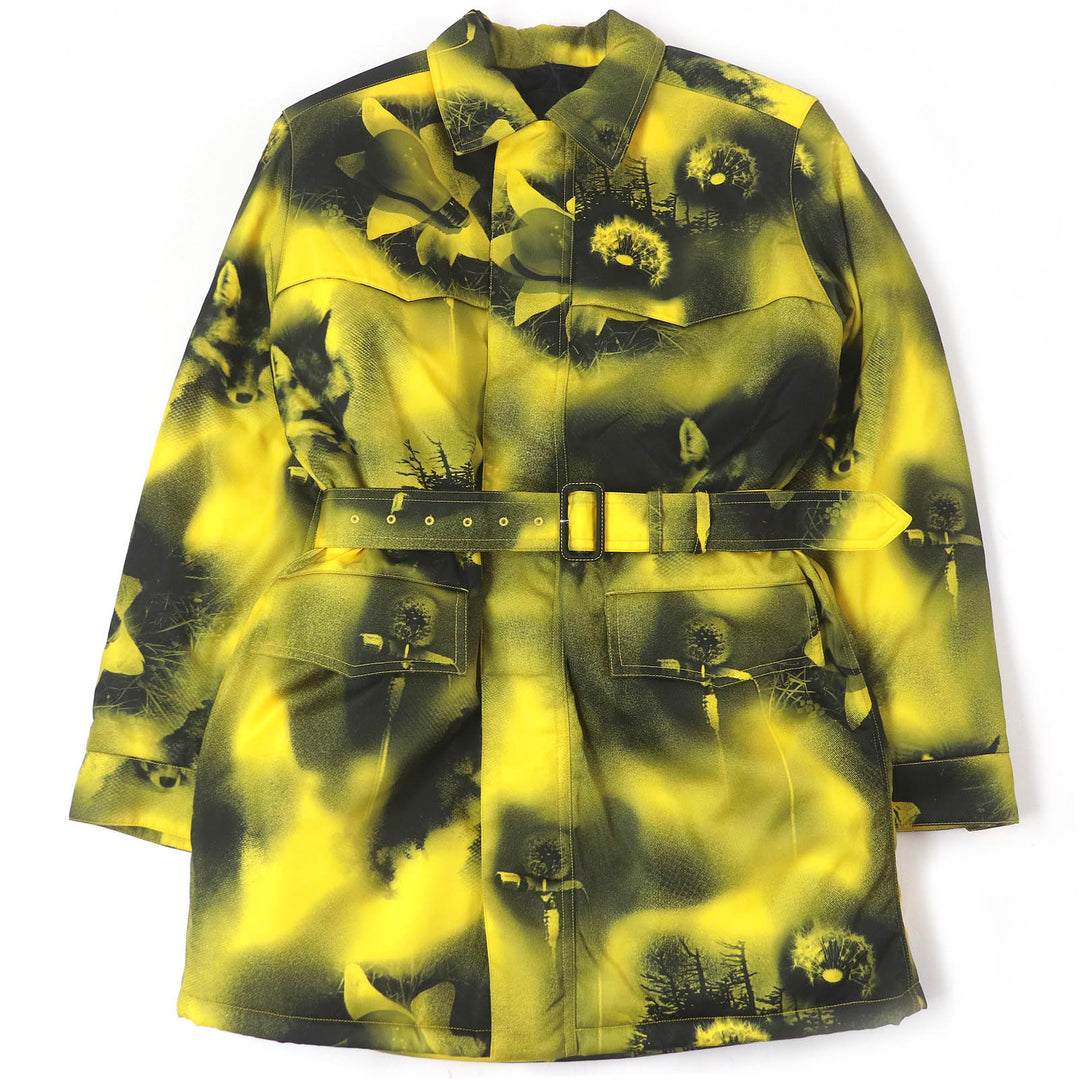 Pristine PRADA coat Triangle Logo Padded Graphic yellow recycled mens XS SGC091