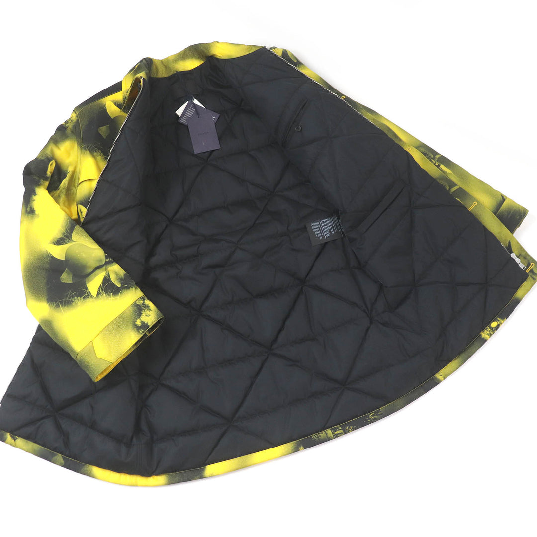 Pristine PRADA coat Triangle Logo Padded Graphic yellow recycled mens XS SGC091