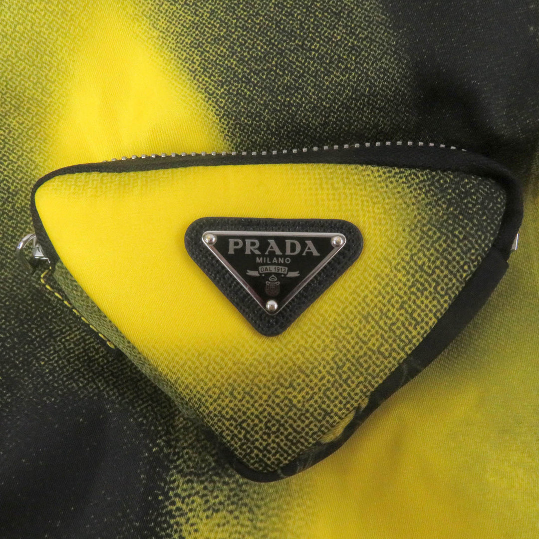 Pristine PRADA coat Triangle Logo Padded Graphic yellow recycled mens XS SGC091