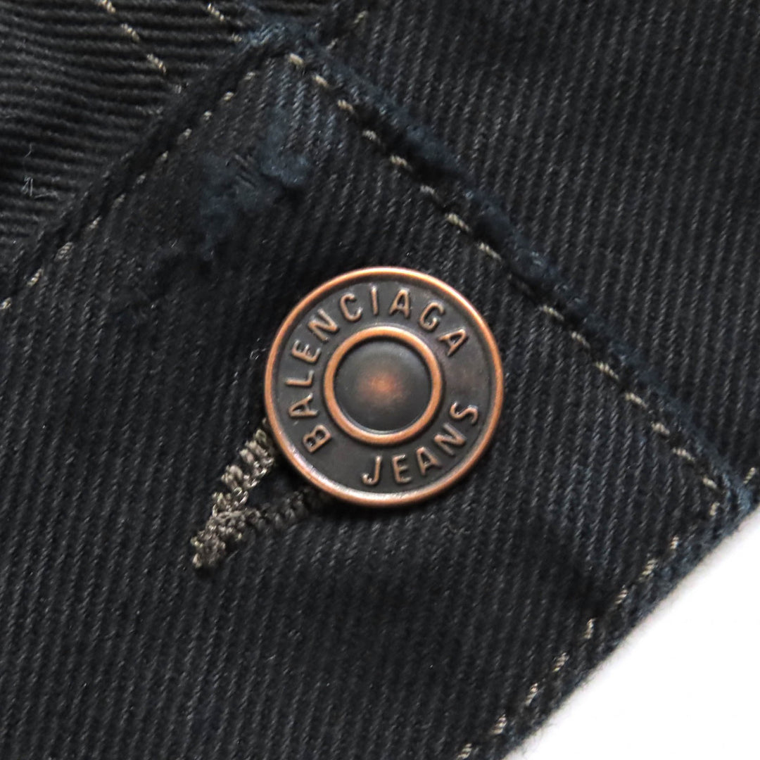 Great BALENCIAGA hoodie DENIM FOODIE PULL-OVER PARKER mens 1 719313 TNW54