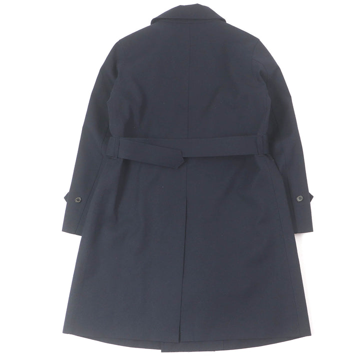 Great Mackintosh coat Double-breasted rubberized coat Navy wool mens 38