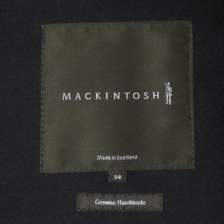 Great Mackintosh coat Double-breasted rubberized coat Navy wool mens 38