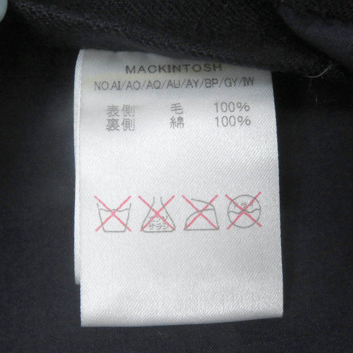 Great Mackintosh coat Double-breasted rubberized coat Navy wool mens 38
