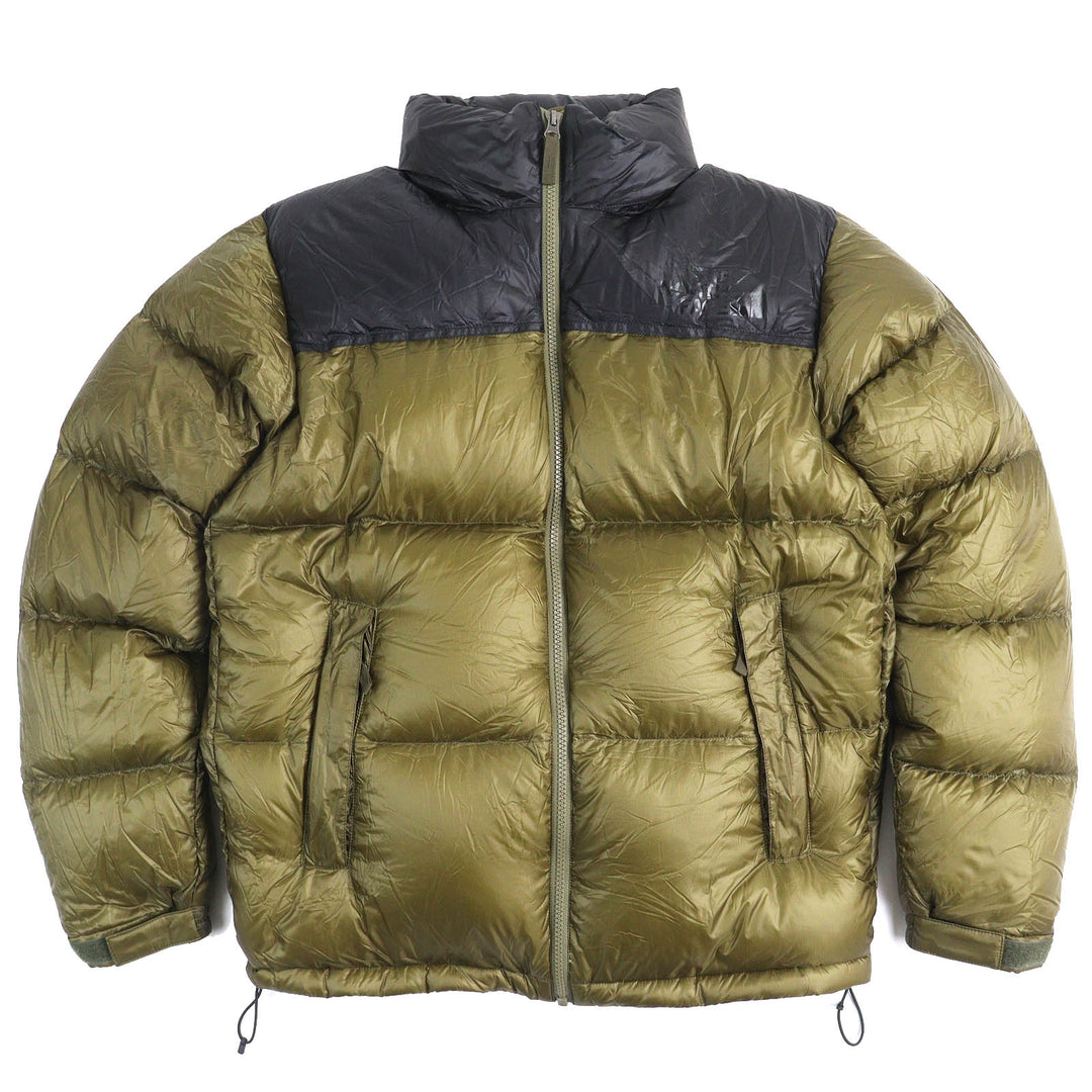 Great THE NORTH FACE Down jacket Nuptse Jacket Khaki black mens M ND92031R