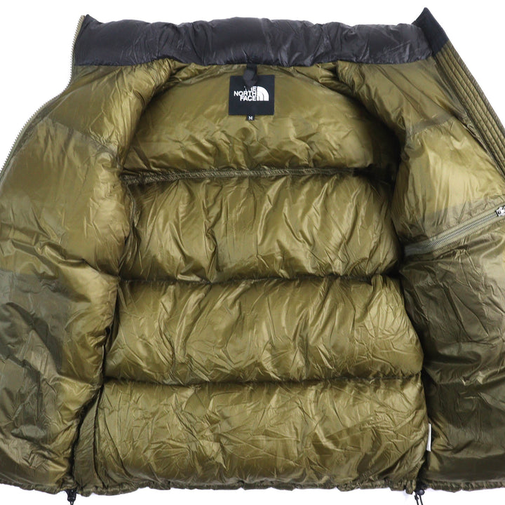 Great THE NORTH FACE Down jacket Nuptse Jacket Khaki black Nylon mens M ND92031R