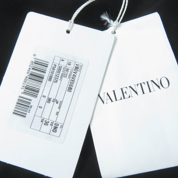 Excellent VALENTINO dress Design color sleeveless dress black silk Women 36