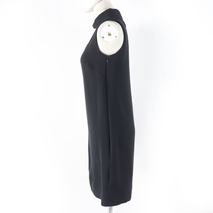 Excellent VALENTINO dress Design color sleeveless dress black silk Women 36