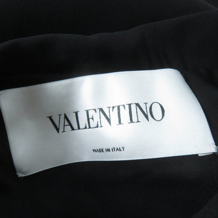 Excellent VALENTINO dress Design color sleeveless dress black silk Women 36