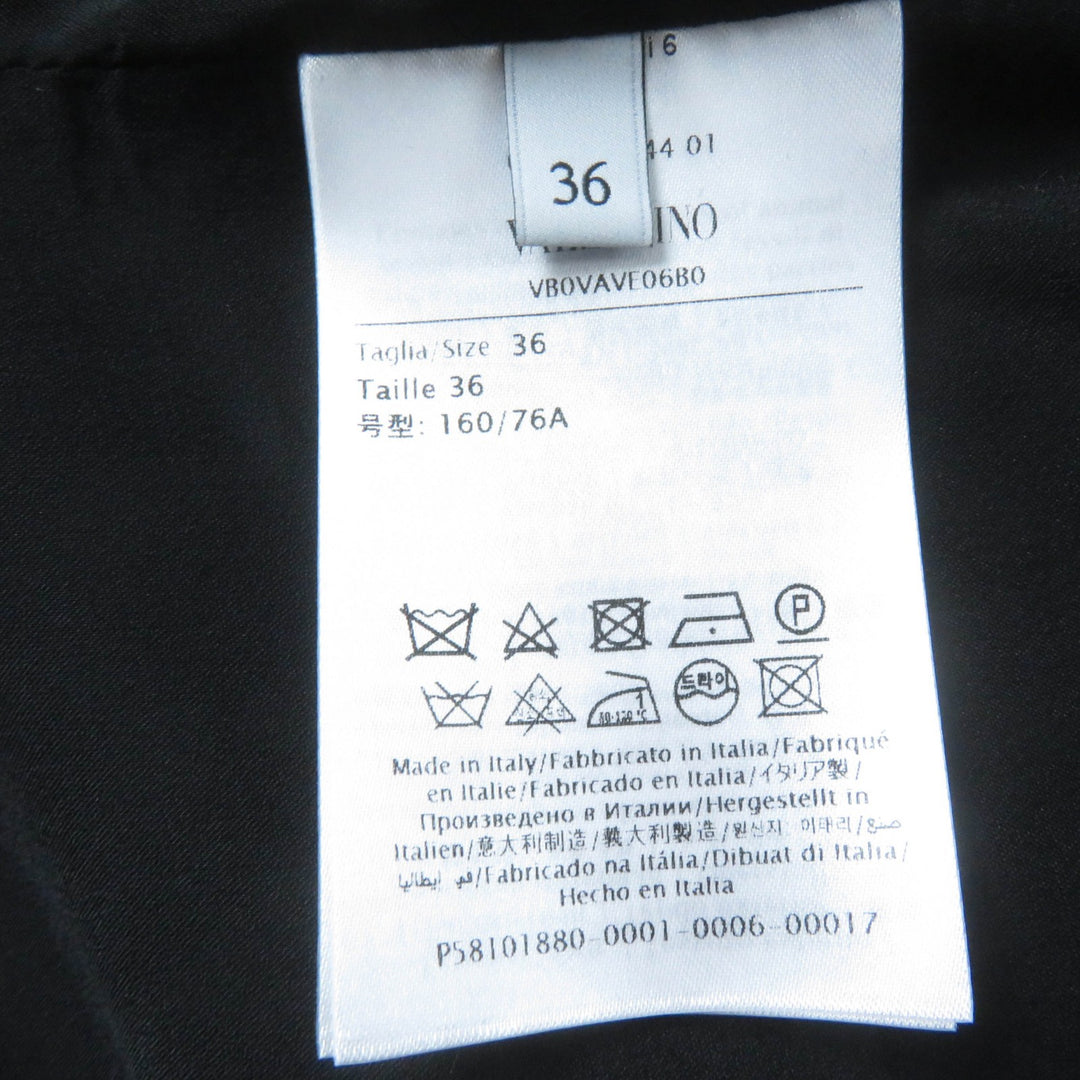 Excellent VALENTINO dress Design color sleeveless dress black silk Women 36