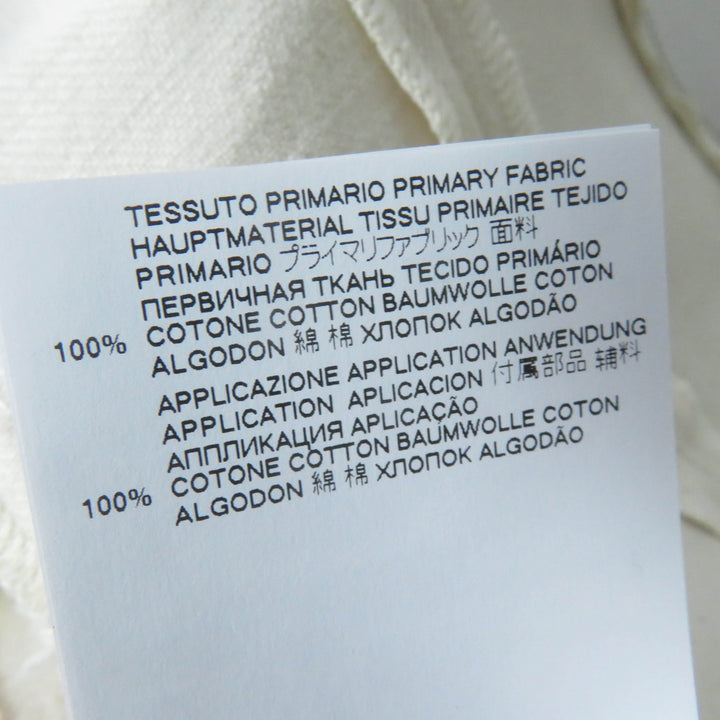 Pristine MM6 Maison Margiela Best Cut-off design coated denim ZIP Ivory cotton Women 38 S62NC0098