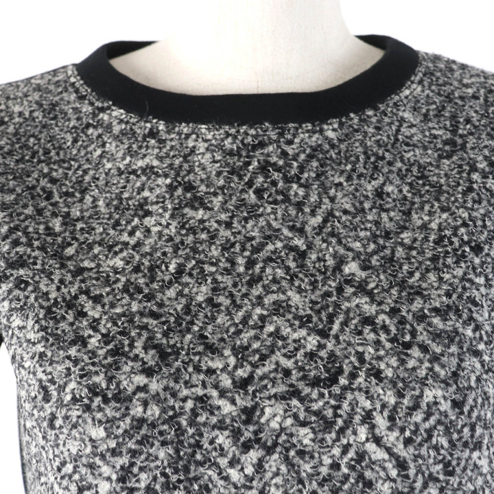 Excellent MONCLER Tunic ABITO Tweed switching Bonding Short sleeve black Rayon Women XS