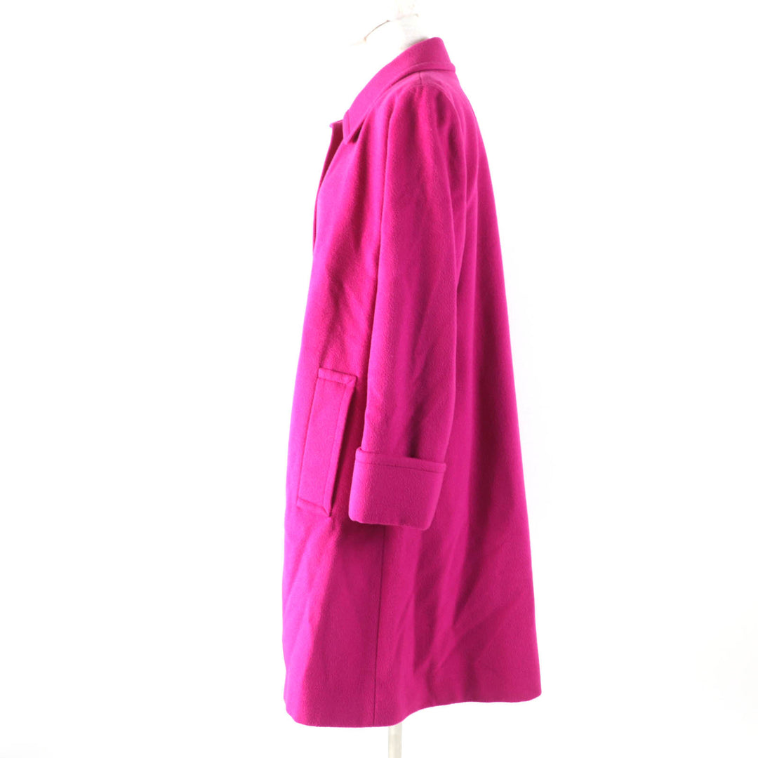 Great YVES SAINT LAURENT coat Long length pink wool Women 34