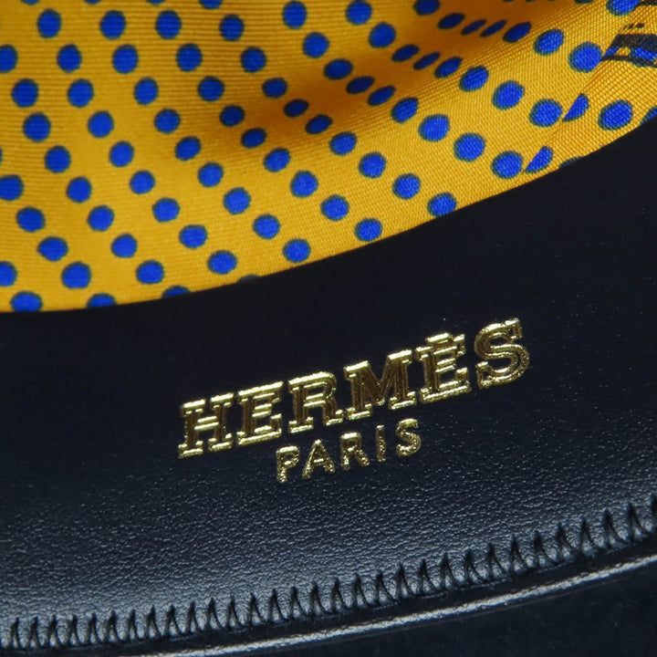 Great HERMES hat Leather and Felt Navy Rabbit felt Women 56