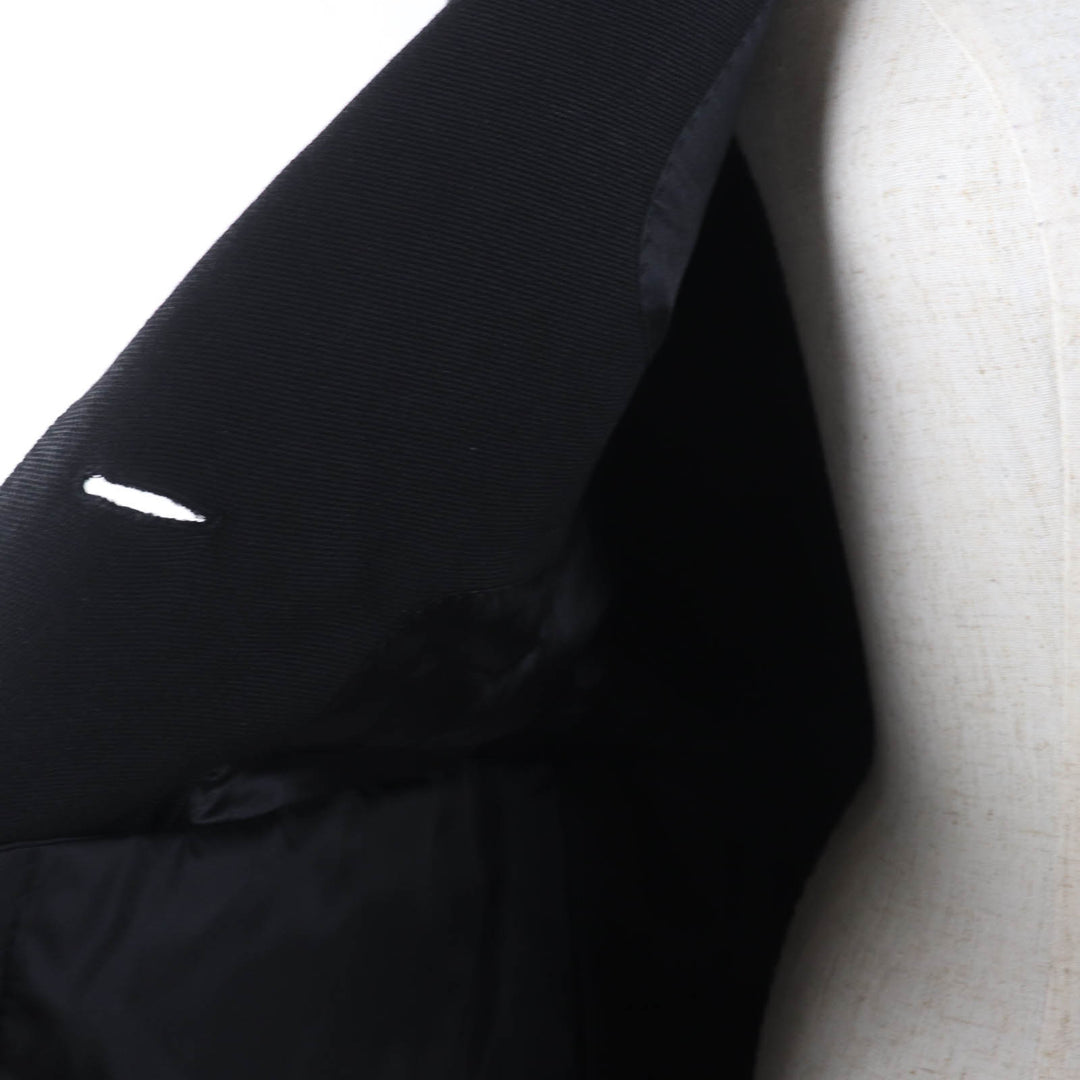 Pristine BURBERRY coat Long length design black Virgin wool Women 38