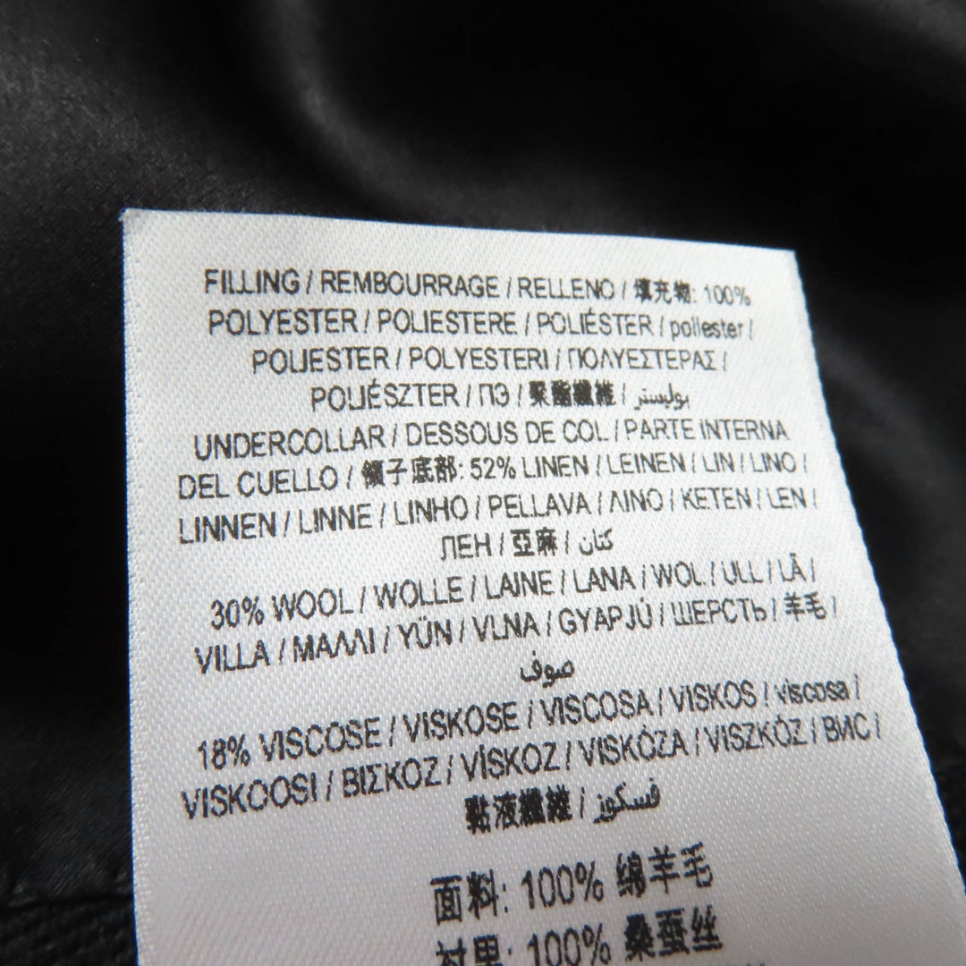 Pristine BURBERRY coat Long length design black Virgin wool Women 38