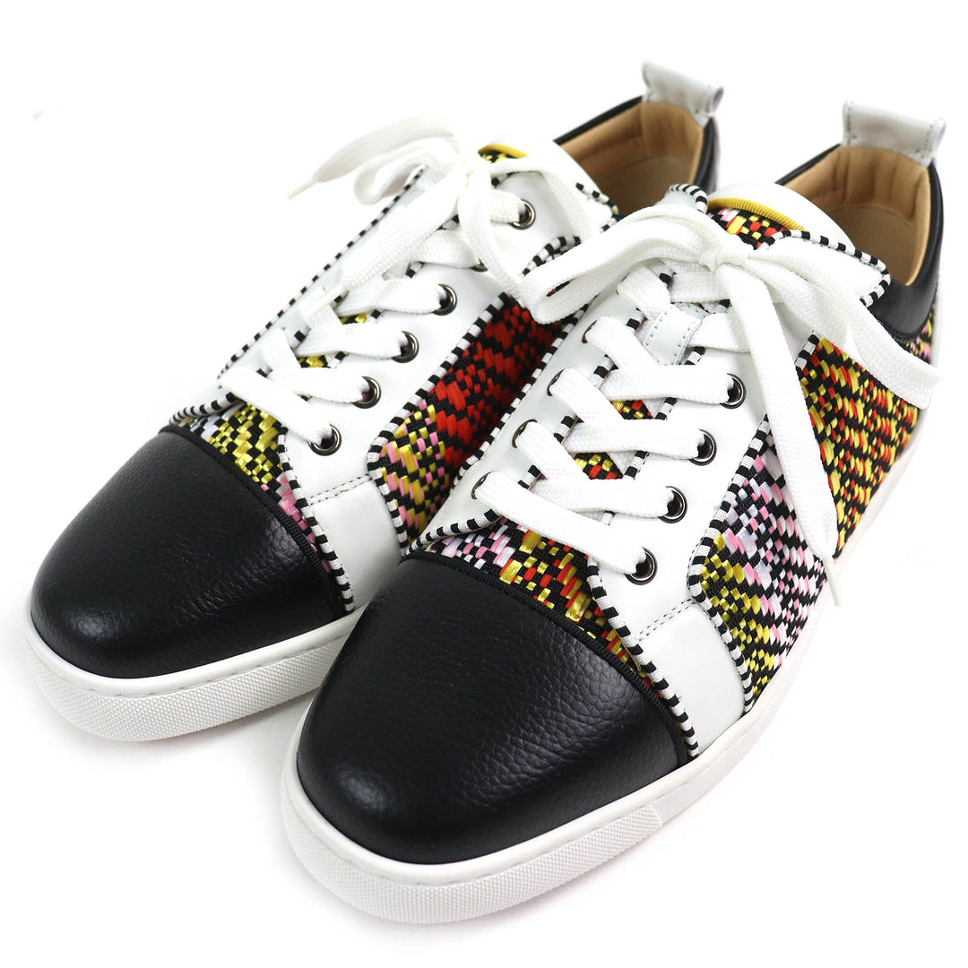 Pristine Christian Louboutin sneakers RAPHIA BISTROT Raffia Bistro Braid leather