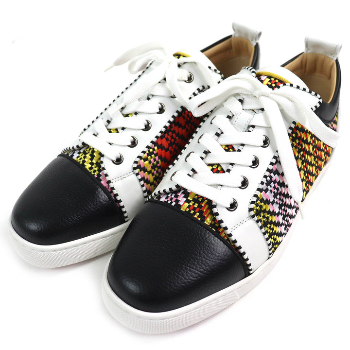 Pristine Christian Louboutin sneakers RAPHIA BISTROT Raffia Bistro Braid leather