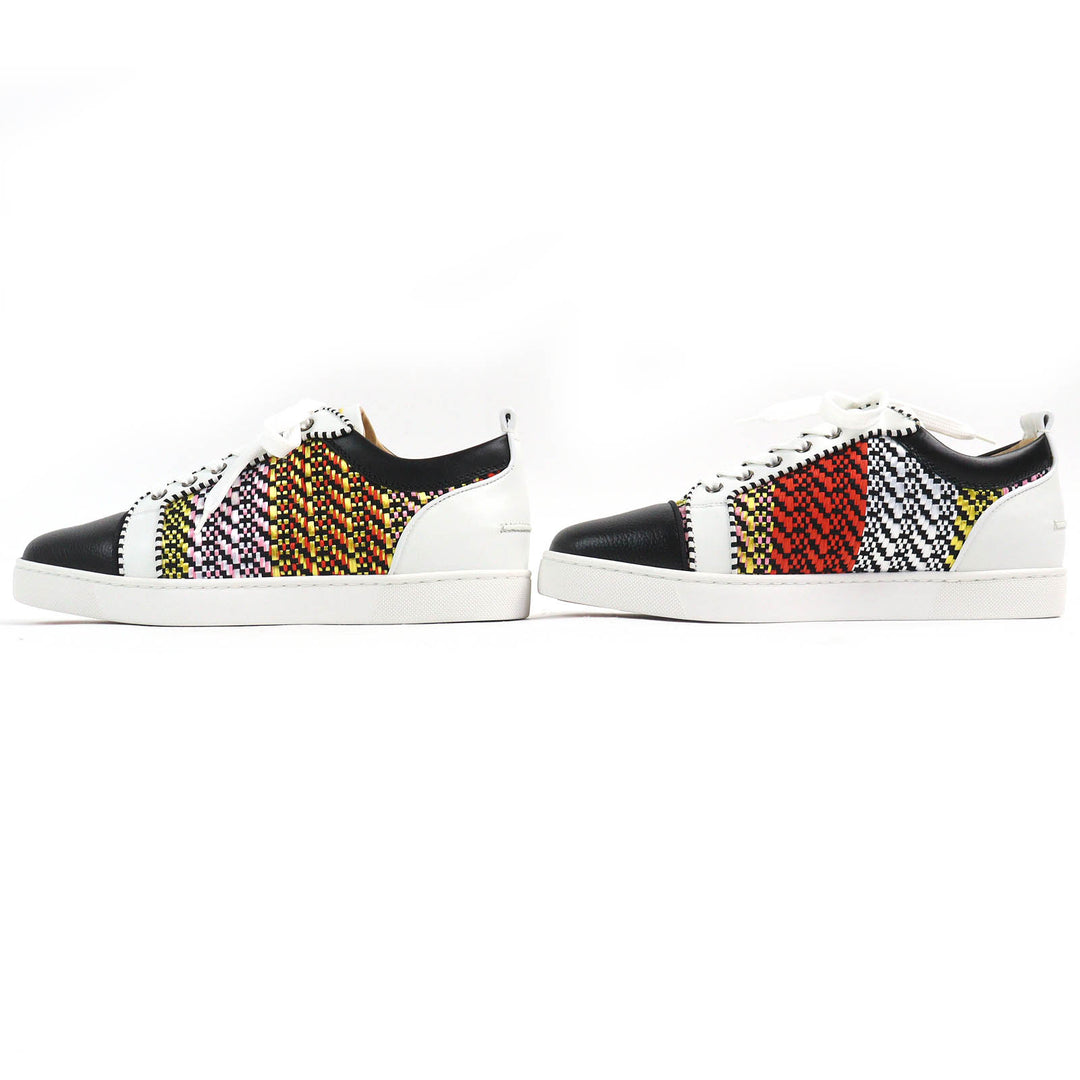 Pristine Christian Louboutin sneakers RAPHIA BISTROT Raffia Bistro Braid leather
