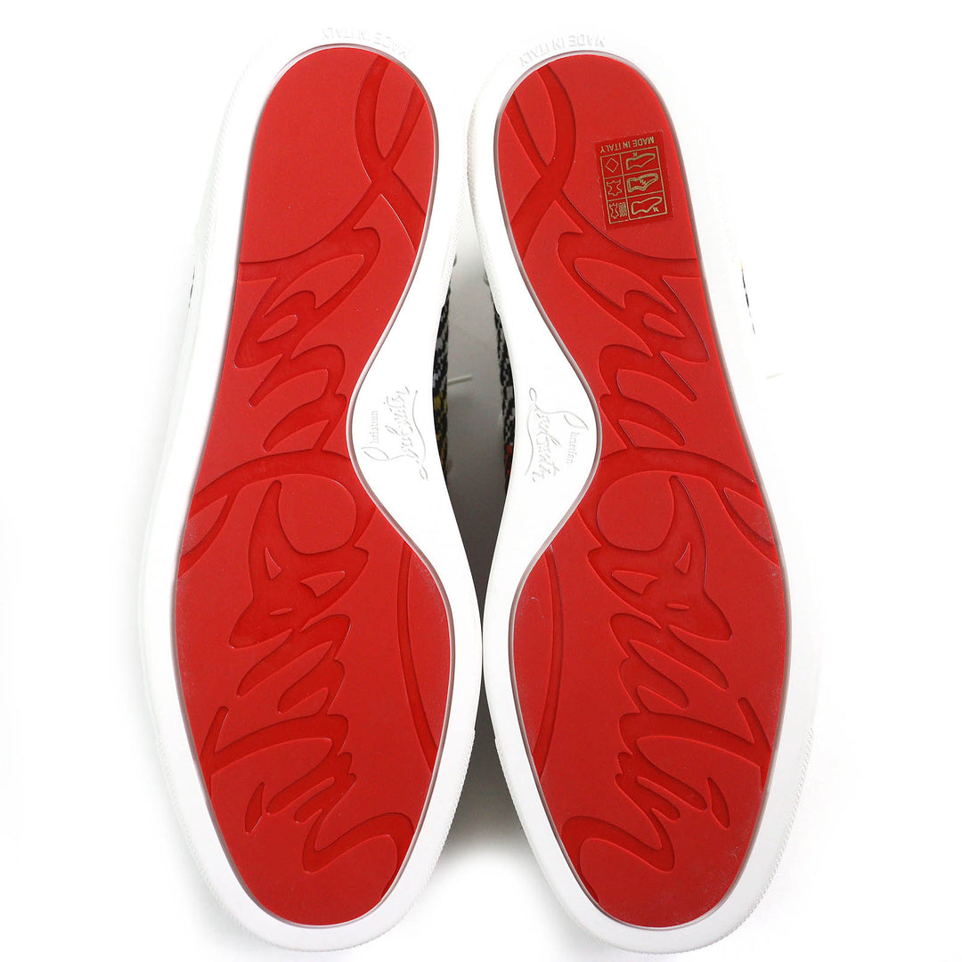 Pristine Christian Louboutin sneakers RAPHIA BISTROT Raffia Bistro Braid leather