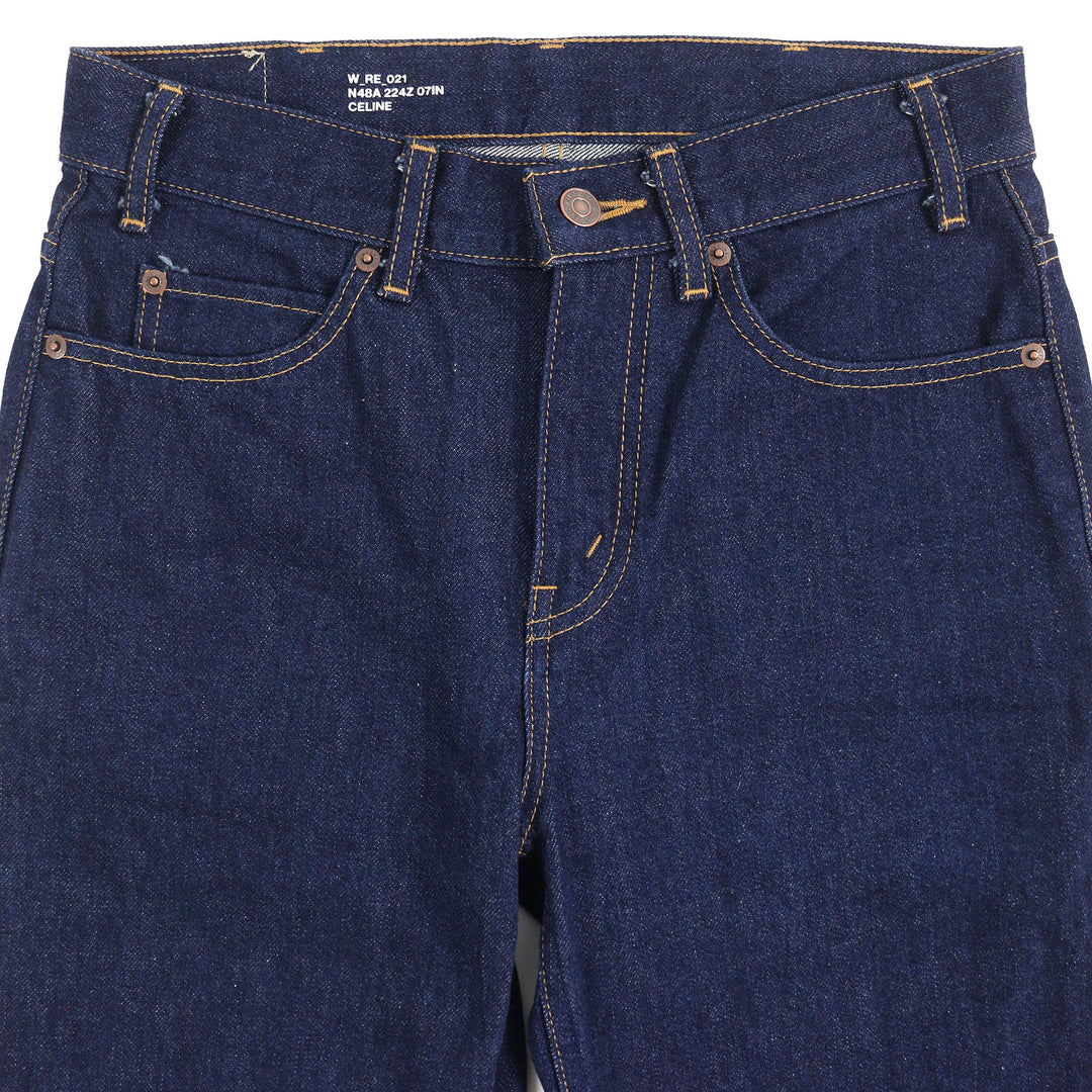 Excellent CELINE Denim pants Francoise Jeans Low Wash Indigo blue Women 27