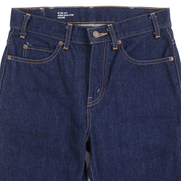 Excellent CELINE Denim pants Francoise Jeans Low Wash Indigo blue Women 27