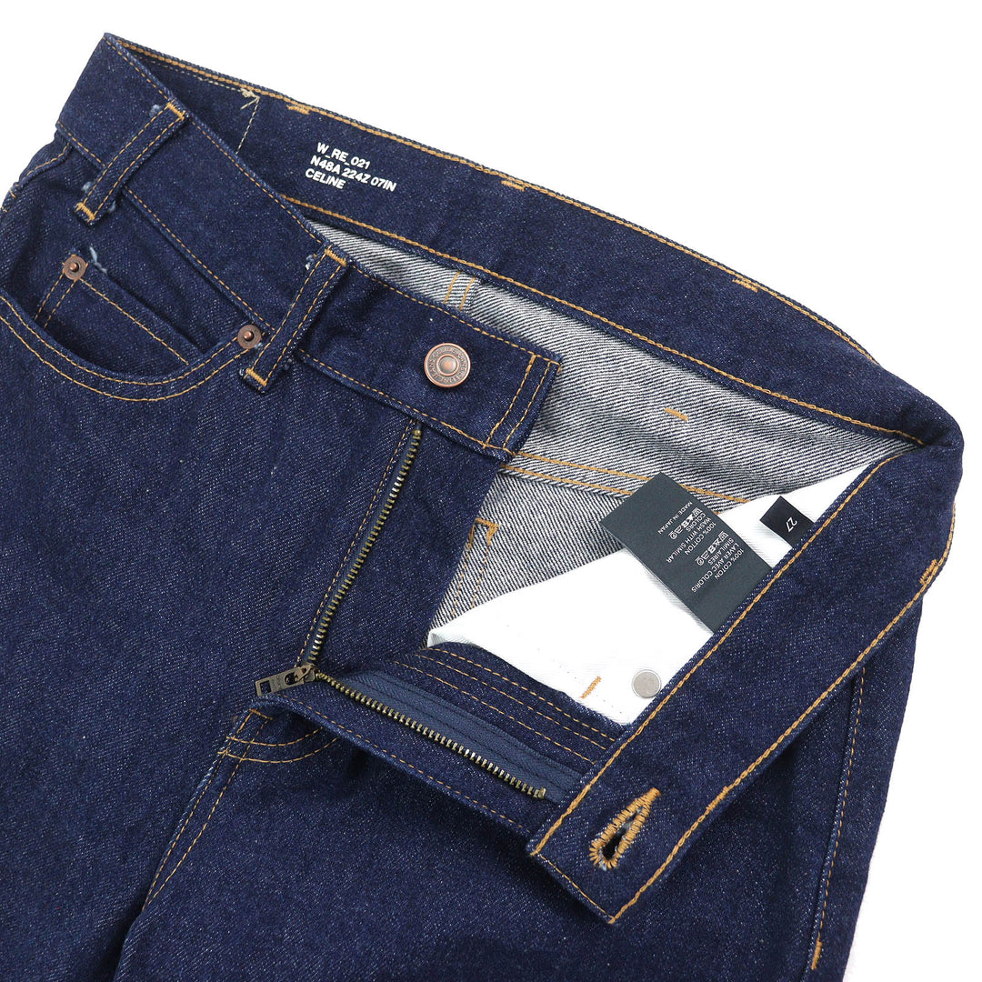 Excellent CELINE Denim pants Francoise Jeans Low Wash Indigo blue Women 27