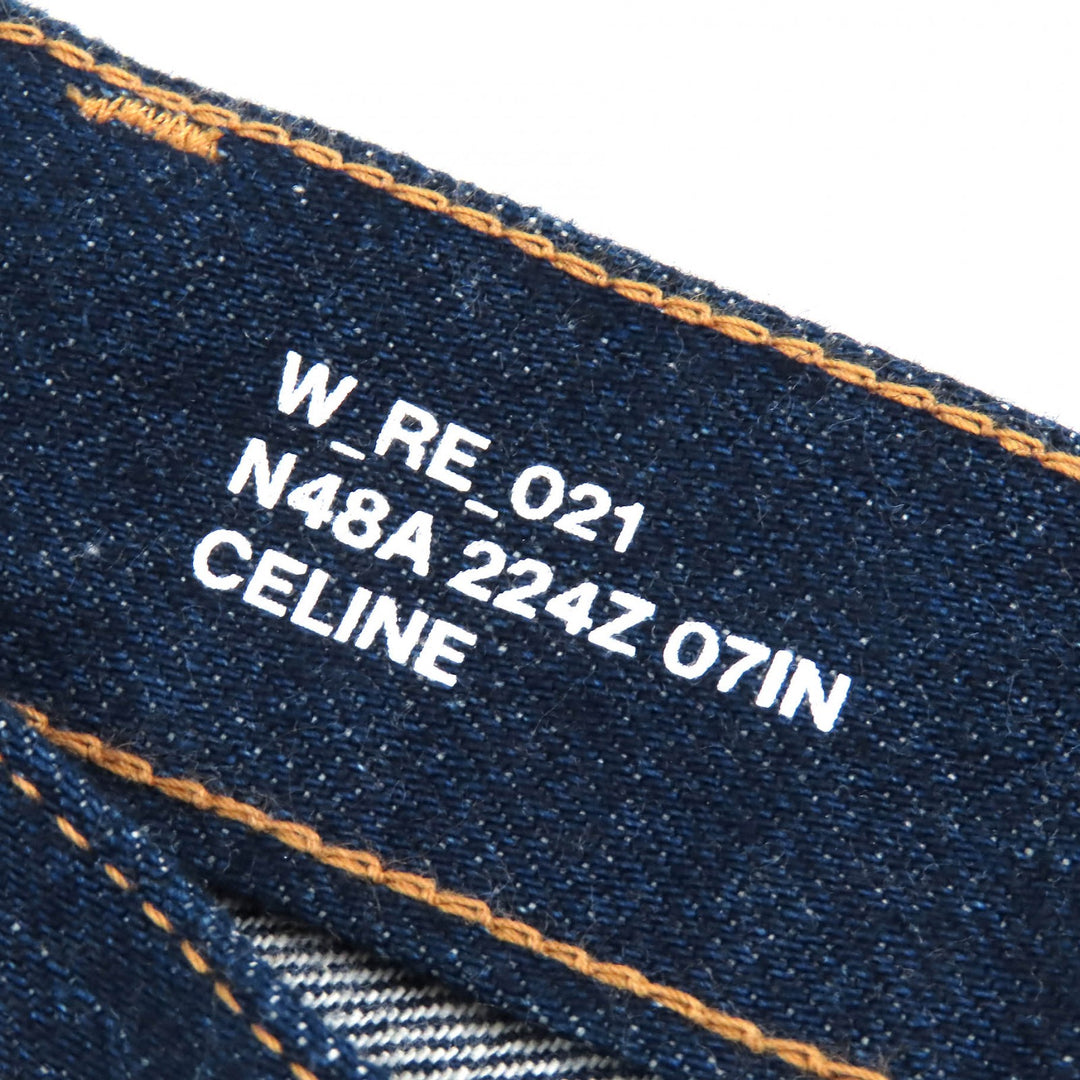 Excellent CELINE Denim pants Francoise Jeans Low Wash Indigo blue Women 27