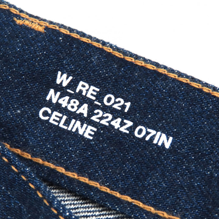 Excellent CELINE Denim pants Francoise Jeans Low Wash Indigo blue Women 27