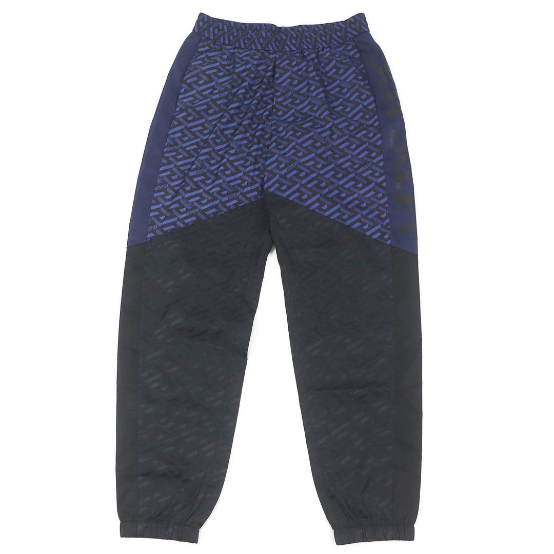 Pristine VERSACE Pants Logo-print nylon jogger pants Navy Nylon mens 52 1002482