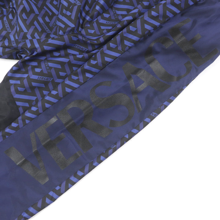 Pristine VERSACE Pants Logo-print nylon jogger pants Navy Nylon mens 52 1002482