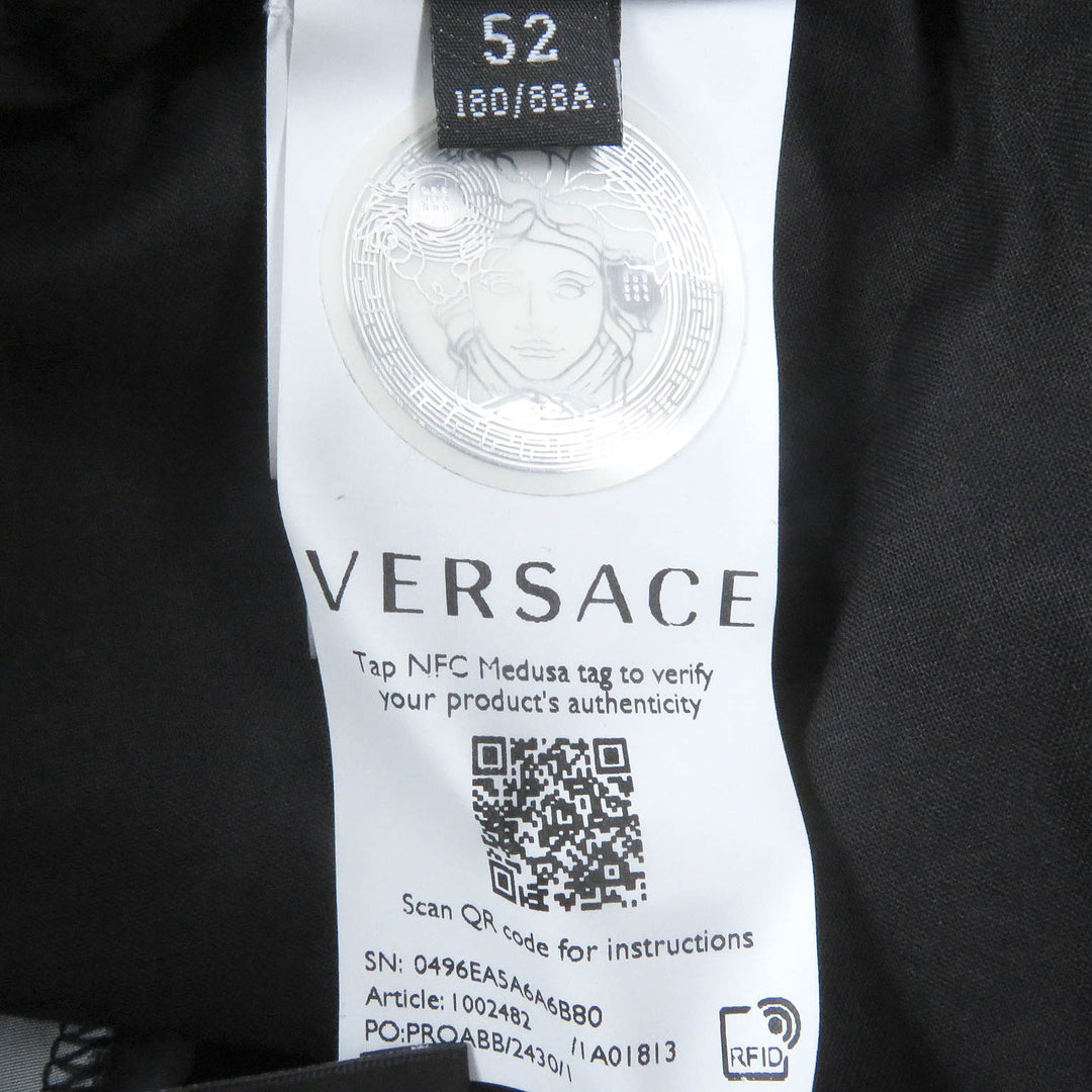 Pristine VERSACE Pants Logo-print nylon jogger pants Navy Nylon mens 52 1002482