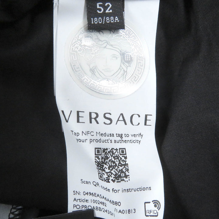 Pristine VERSACE Pants Logo-print nylon jogger pants Navy Nylon mens 52 1002482