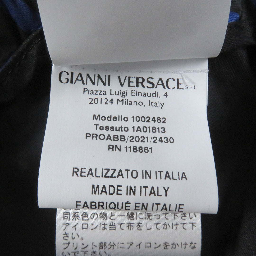 Pristine VERSACE Pants Logo-print nylon jogger pants Navy Nylon mens 52 1002482